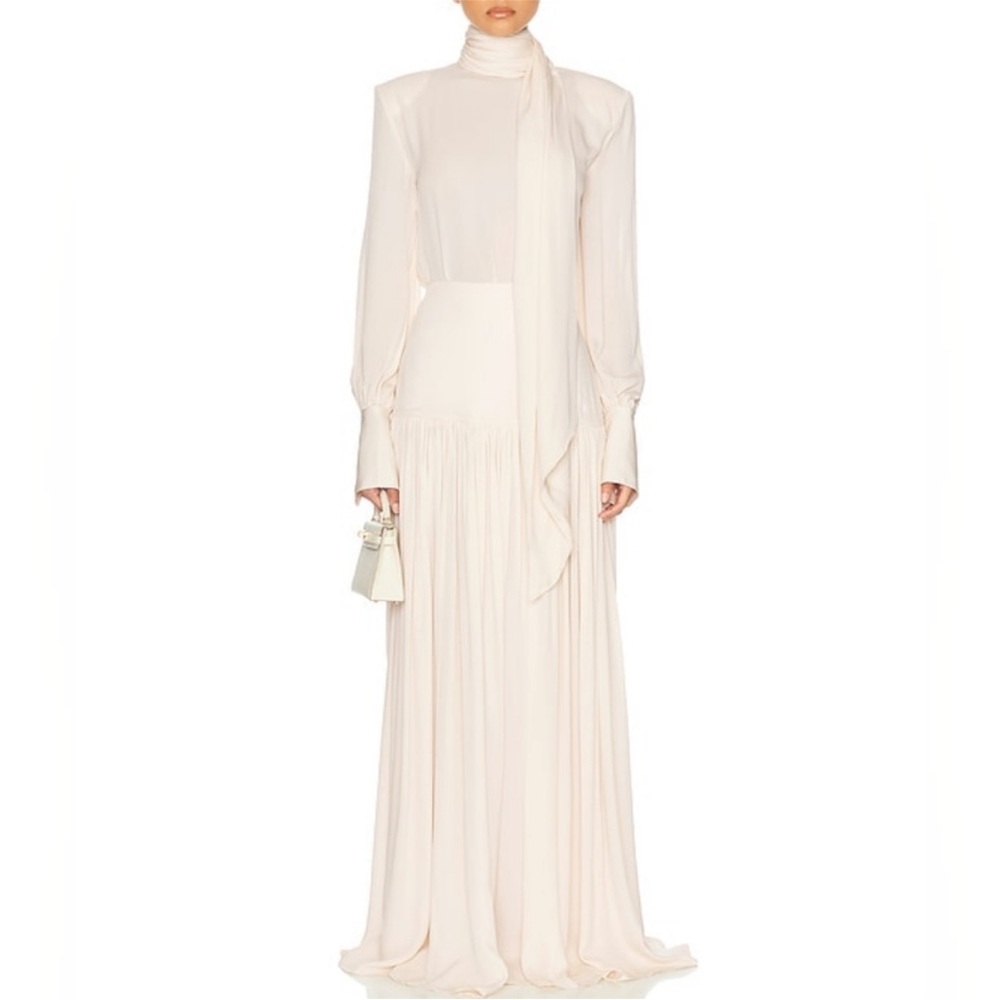Helsa diaphanous blouse & maxi skirt set